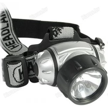 Фонарик налобн. 6 светодиодов + 1 лампа